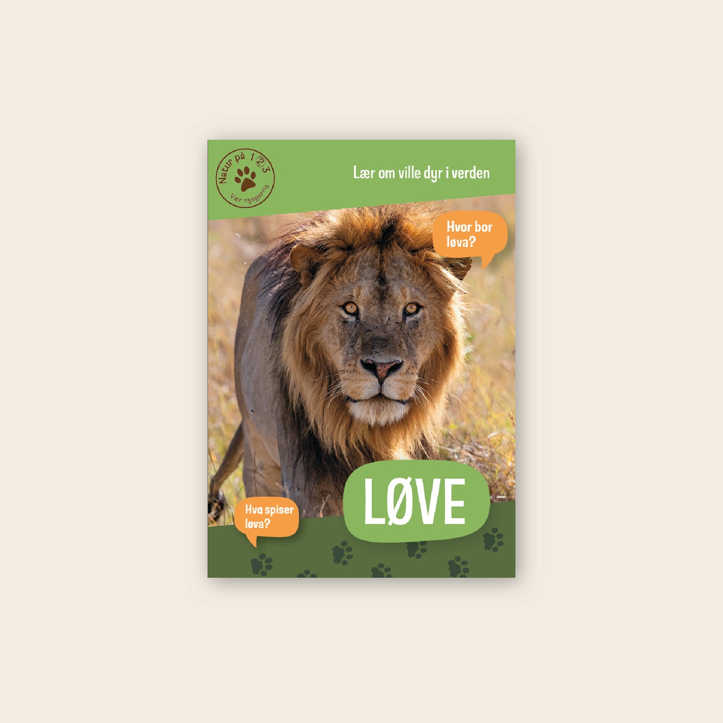 Begrenset tilbud: Lær om løve - 3 nivådelte bøker (digital fil/PDF)